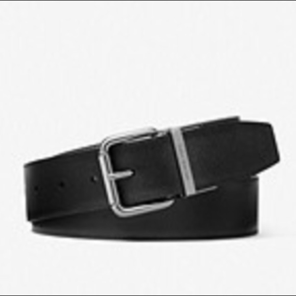 🎉HP🎉Michael Kors Men’s Black/Grey Pebble 2-Sided Belt